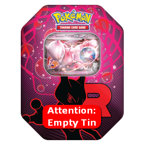 Empty Team Rocket Tins: Team Rocket's Mewtwo ex Tin - Scarlet & Violet Products