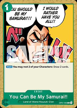 You Can Be My Samurai!! (OP01-055) (V.1) - The Best Vol.2 (Common) [PRB02-OP01-055]