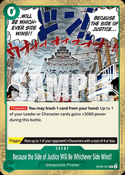 Because the Side of Justice Will Be Whichever Side Wins!! (OP05-037) - The Best Vol.2 (Rare) [PRB02-OP05-037]