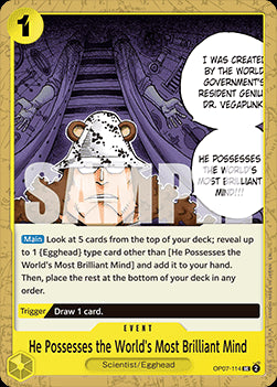 He Possesses the World's Most Brilliant Mind (OP07-114) (V.1) - The Best Vol.2 (Uncommon) [PRB02-OP07-114]