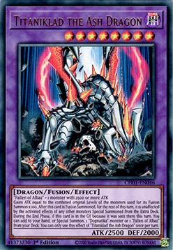 Titaniklad the Ash Dragon - THE CHRONICLES DECK: The Fallen & The Virtuous (All-Foil Edition) (Ultra Rare) [CH01-046]