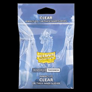 100 Dragon Shield Perfect Fit Thick Inner Sleeves - Clear