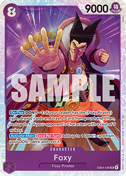 Foxy (EB04-036) (V.1) - The Azure Sea's Seven (Super Rare) [OP14-EB04-036]