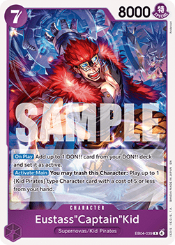 Eustass"Captain"Kid (EB04-039) (V.1) - The Azure Sea's Seven (Rare) [OP14-EB04-039]