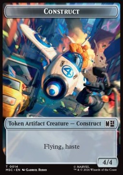 Construct Token (A 4/4 Flying, haste) // Treasure Token (V.1)